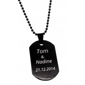 Dog Tag black 38 mit indiv. Gravur Gravurbeispiel