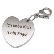 Charm Herz mit Gravur Gravurbeispiel