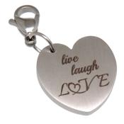 Charm Herz mit Gravur Gravurbeispiel