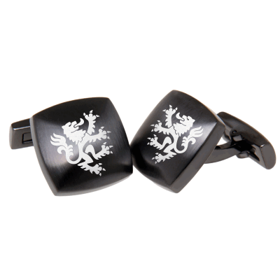 Manschettenknöpfe gewölbt mit Initialen-Gravur