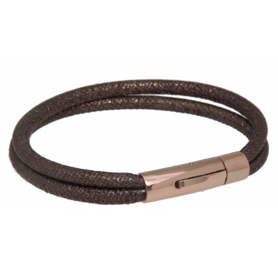 Nappa Lederarmband mit Gravur bronze