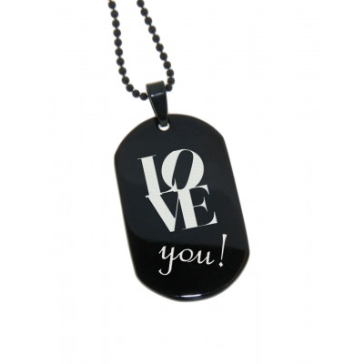 Dog Tag black 38 mit indiv. Gravur