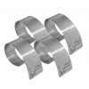 Serviettenringe halbe Schleife mit Wunsch-Gravur (Set 4 teilig)