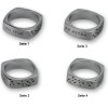 Ring Quadro 7mm, mattiert, mit Gravur