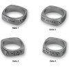 Ring Quadro 7mm, mattiert, mit Gravur