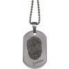 Dog Tag Round mattiert mit Gravur