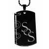 Dog Tag XL black mit Gravur