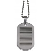 Dog Tag Anhänger mit Namensgravur als Barcode