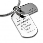 Doppel Dog Tag Anhänger mit Gravur