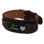 Lederarmband mit Gravur braun