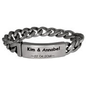 Schweres Ketten-Armband mit indiv. Gravur