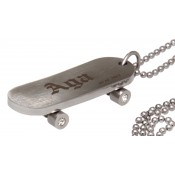 Anhänger Skateboard silver mit Gravur