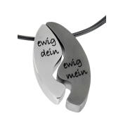 Kettenanhänger Duo oval, mit Gravur