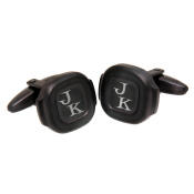 Manschettenknöpfe mit Gravur schwarz