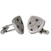 Manschettenknöpfe in Wappenform mit Gravur